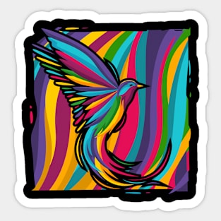 colorful pigeons Sticker